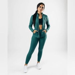 NWT Alphalete Pro-Elite Teal Track Jacket and Joggers - Matching Set